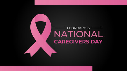 National caregivers day is observed every year on the 16th February. Health and Medical Awareness Vector template for banner, card, flyer, brochure, website, social medial, poster and background desig