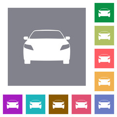 Poster - Sports car front view square flat icons