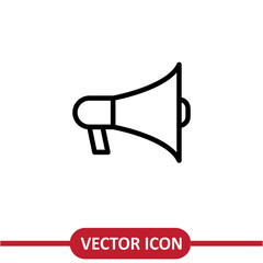 Poster - Megaphone vector icon, simple flat trendy style illustration on white background..eps