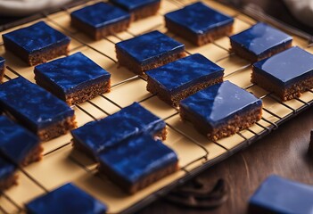 grainy cake focus Served lapis wire rack delicious Selective layers textured Homemade legit background Indonesia