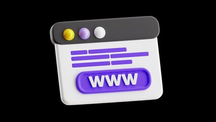 Poster - 3D Animation of World Wide Web with Dasboard | Alpha Channel