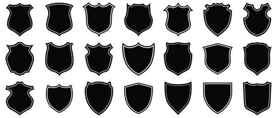shield icons set. protect shield vector