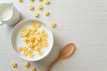 Wall Mural - cereals with fresh milk