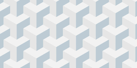 Abstract cubes geometric tile and mosaic wall or grid backdrop hexagon technology wallpaper background. White and gray geometric block cube structure backdrop grid triangle texture vintage design.