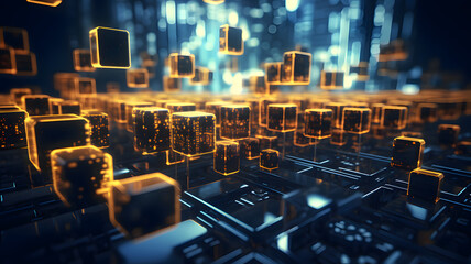 Poster - Computer and technology nodes connecting each other
