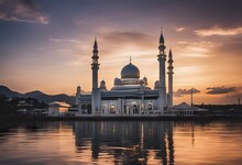 Exposure Port Long Penang Mosque Sunset