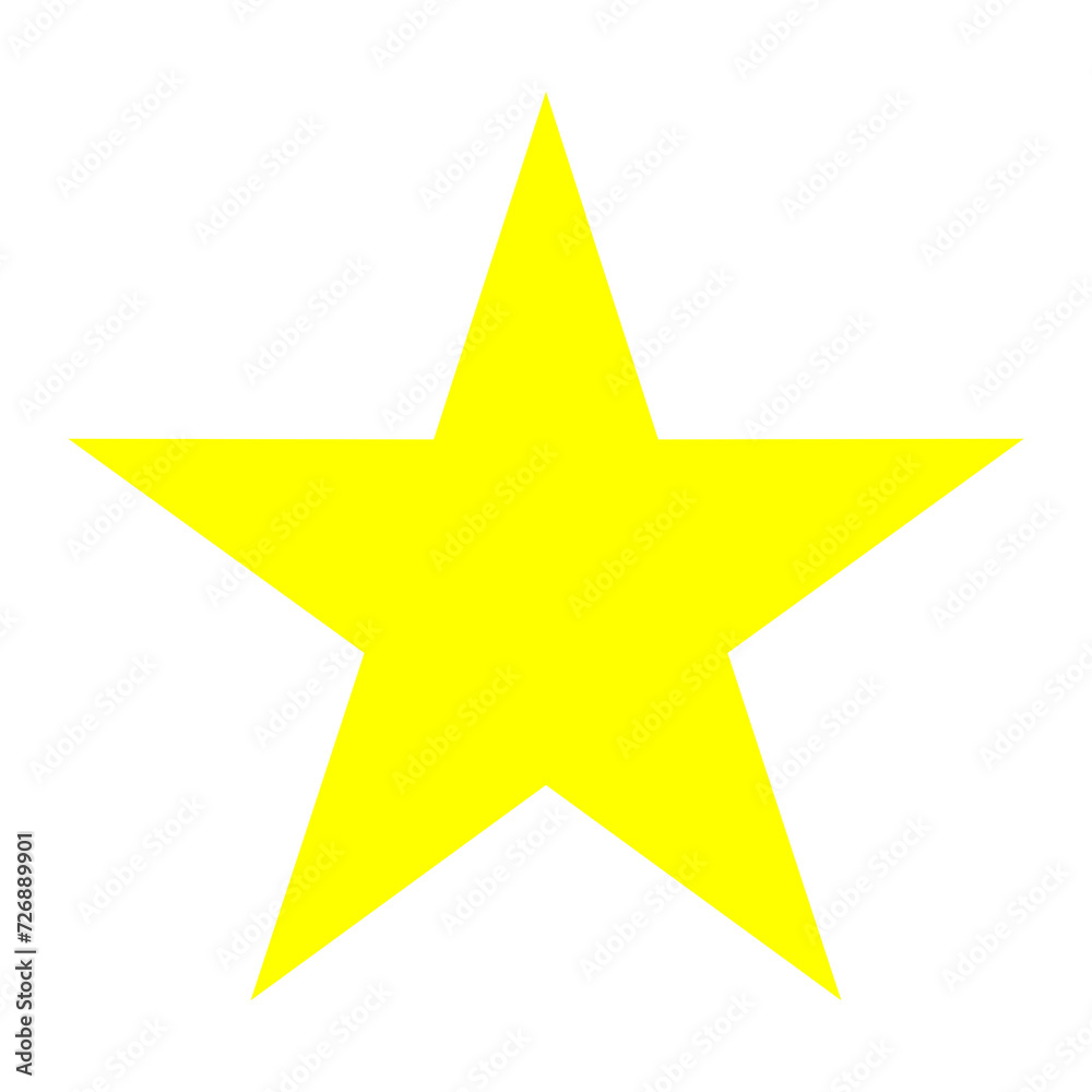The yellow star icon has a transparent background Stock Photo | Adobe Stock