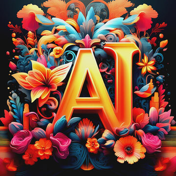 Floral Harmony: Typography and Alphabet Art Blossoming Against a Botanical Backdrop