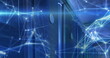 © vectorfusionart - Image of shapes moving over server room