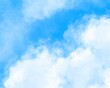 airy white clouds on the blue sky picturesque illustration