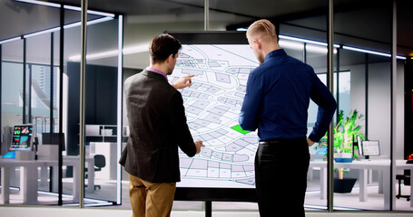 Poster - Cadastre Map And City Building Survey