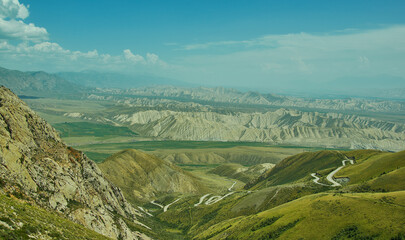 Wall Mural - Toguz-Toro  pass  in Kyrgyzstan