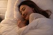 © Hip.hub - Beautiful Attractive Asian woman sleeping and sweet dream in bed at night