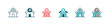 © elmantastic - Hospital building clinic icon set medicals health care house vector illustration
