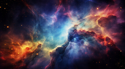 Wall Mural - colorful space nebula with stars and cosmic dust in the universe