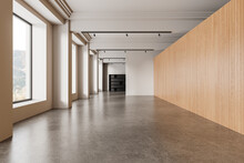 White And Wooden Empty Office Hall