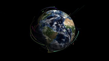 Wall Mural - Planet earth globe maps world animation