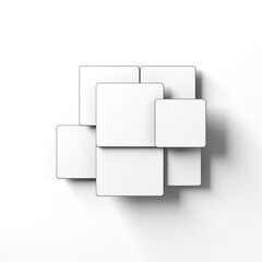 Poster - three-dimensional composition of rectangular cards