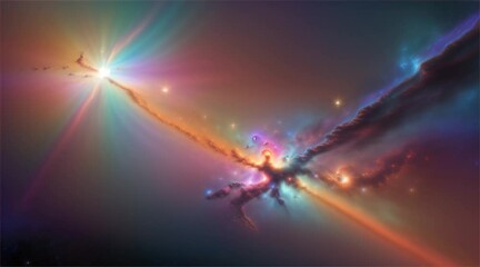 Wall Mural - supernova background wallpaper. colorful space galaxy of cloud nebula.