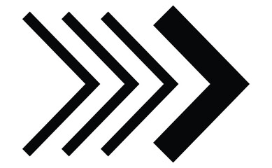 Wall Mural - arrow icons group. set of black arrows symbols with blend effect. chevron symbols. vector isolated o
