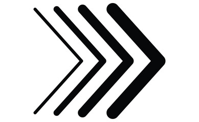 Wall Mural - arrow icons group. set of black arrows symbols with blend effect. chevron symbols. vector isolated o