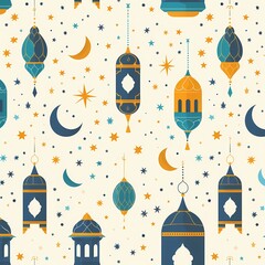 Wall Mural - Ramadan Kareem seamless pattern background