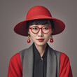 Chinka w czerwonym kapeluszu