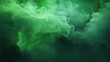 horizontal image of intense green smoke background Generative AI