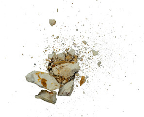 Poster - abstract rock explosion with particle isolated