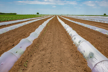 Wall Mural - Watermelon plantation in Timis province, Romania