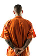 © Neda Asyasi - Rear view of a male prisoner wearing a prison uniform isolated on transparent background