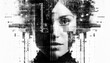 © Collective Offset - Halftone vector montage of a synthetic female face combined with abstract fractals and other graphic elements.
