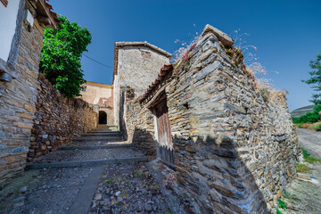 Wall Mural - Street with steps in Yanguas village. Soria. Spain. Europe.