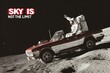 © Werckmeister - A car and an astronaut on the moon, the sky is not limit text