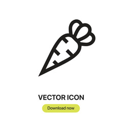 Aufkleber - Carrot icon vector. Linear-style sign for mobile concept and web design. Carrot symbol illustration. Pixel vector graphics - Vector.	