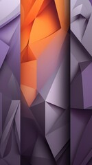 Poster - Purple-orange vertical abstract background of lines and polygons. AI generative.