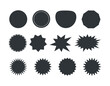 Price tag icon collection - starburst isolated. Perfect for sale sticker, price tag, quality mark.