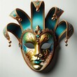 venetian carnival mask on white