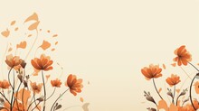 Background With Beautiful Orange Poppies