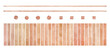 © RisingSun - Wooden Plank Elements in Watercolor for Walkway, Bridge, Top View, Column and Beam, isolated on white or transparent background