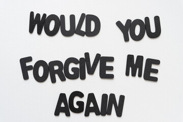 Sticker - would you forgive me again