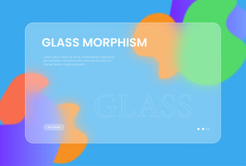 Vector realistic glass morphism effect background