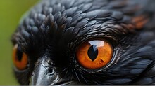 Close Up Of Crow Red Eye