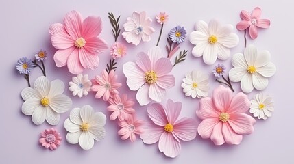  Various colored flowers as background