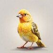 Atlantic canary (Serinus canaria)  in a colorful watercolor style.  Generative AI