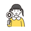 © WAWAWA - マルの札をあげる子供のイラスト