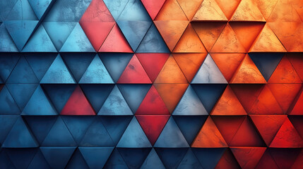 Sticker - Abstract background multicolored triangles, colored interesting background.