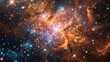 Realistic portrayal of the Beehive Cluster , showcasing its open star cluster structure and diverse stellar population Generative AI