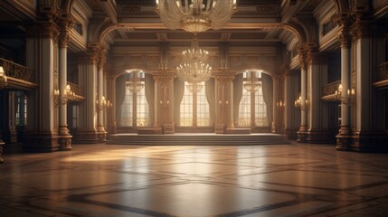 Leinwandbilder - Regal ballroom perfect for elegant events and gatherings. Generative AI
