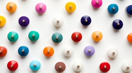 Poster - Several colorful push pins arranged randomly Generative AI